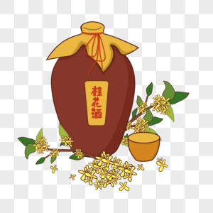 桂花佳釀香飄四溢，正版免摳素材（ID:401544087）免費下載